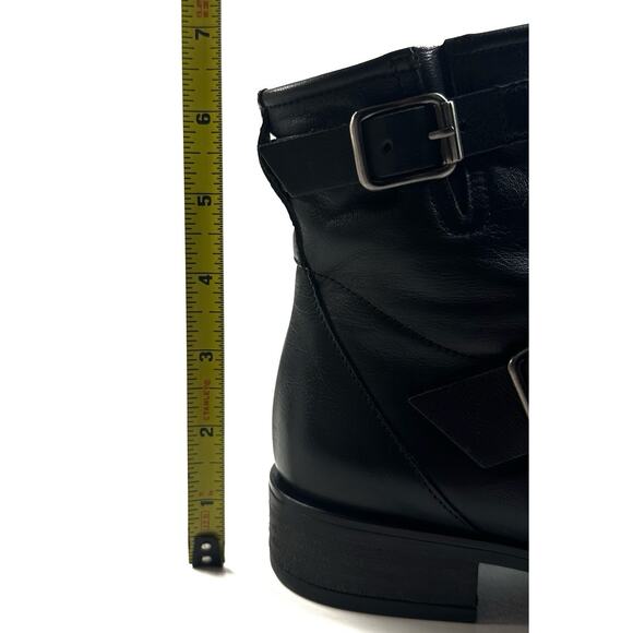 Paul Green Wyatt Womens Black Leather Ankle Boots Moto Size US 6 UK 3.5 New $495 - Picture 9 of 13